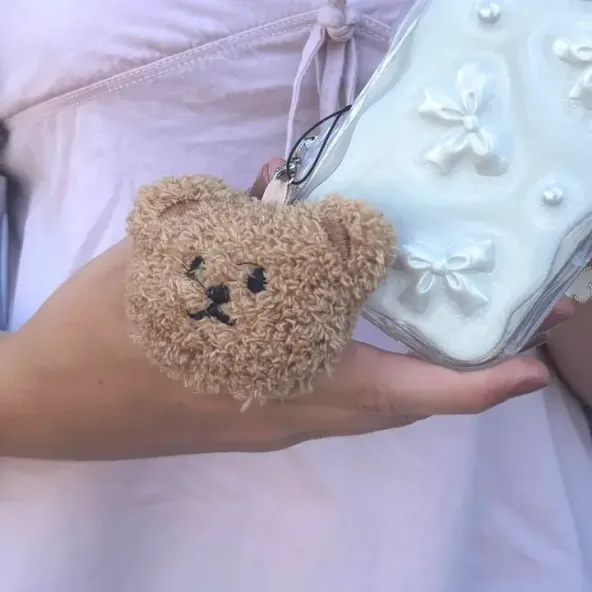 Teddy Bear Phone Charm on a phone