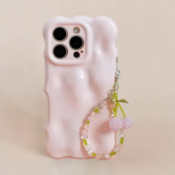 Pink Cherry Phone Charm